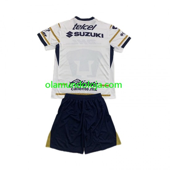 Camisola Pumas UNAM Criança Equipamento Primeiro 2024-2025 Manga Curta